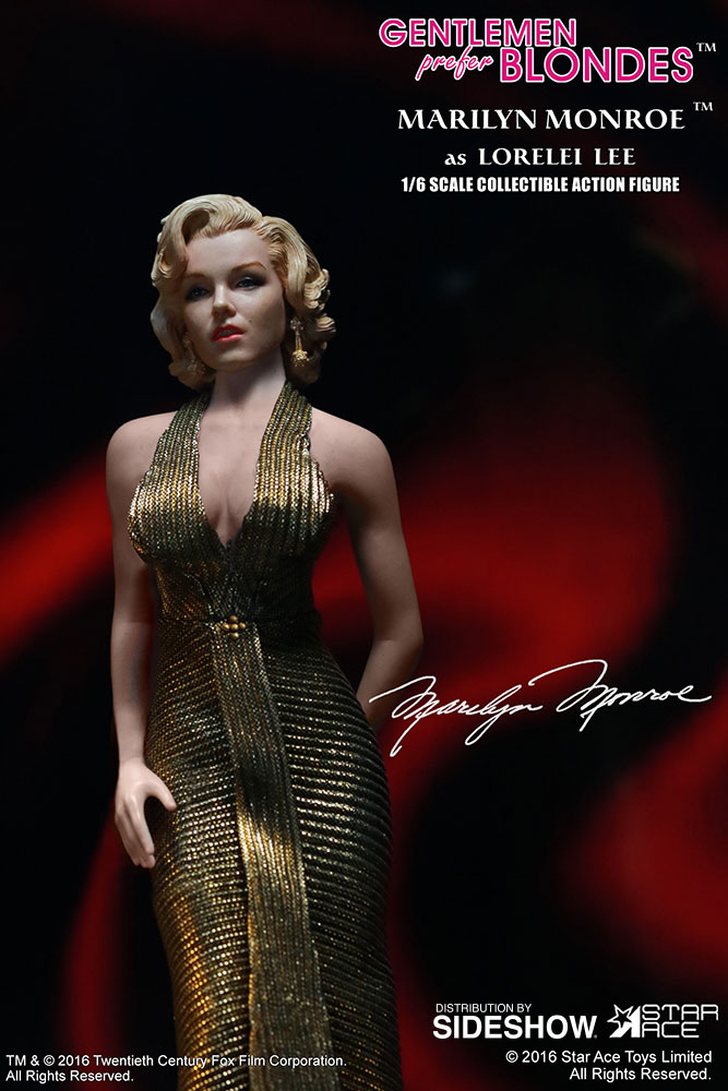 STAR ACE - Marilyn Monroe from “Gentlemen Prefer Blondes" Marilyn-monroe-as-lorelei-lee-gold-dress-version-sixth-scale-star-ace-902838-04