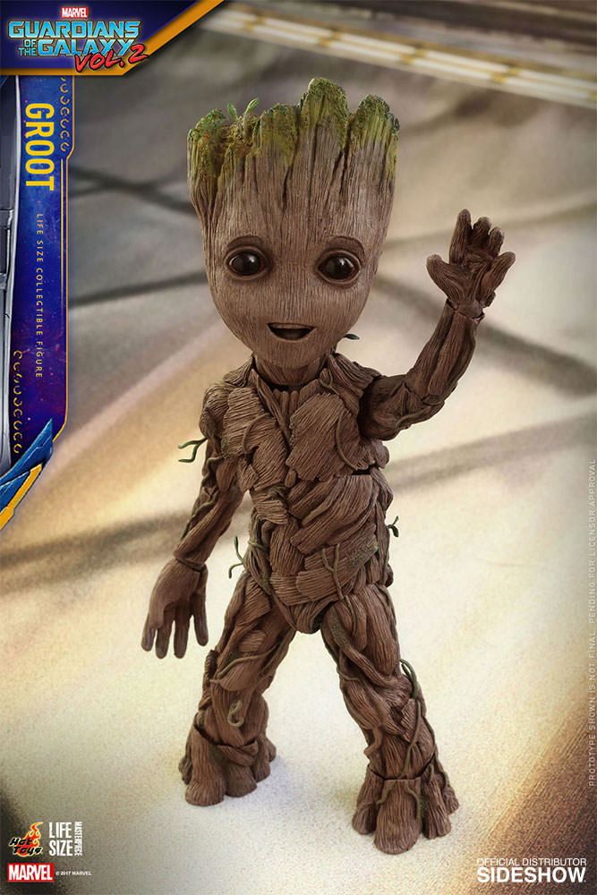 marvel guardians of the galaxy groot life size figure hot toys 903025 02