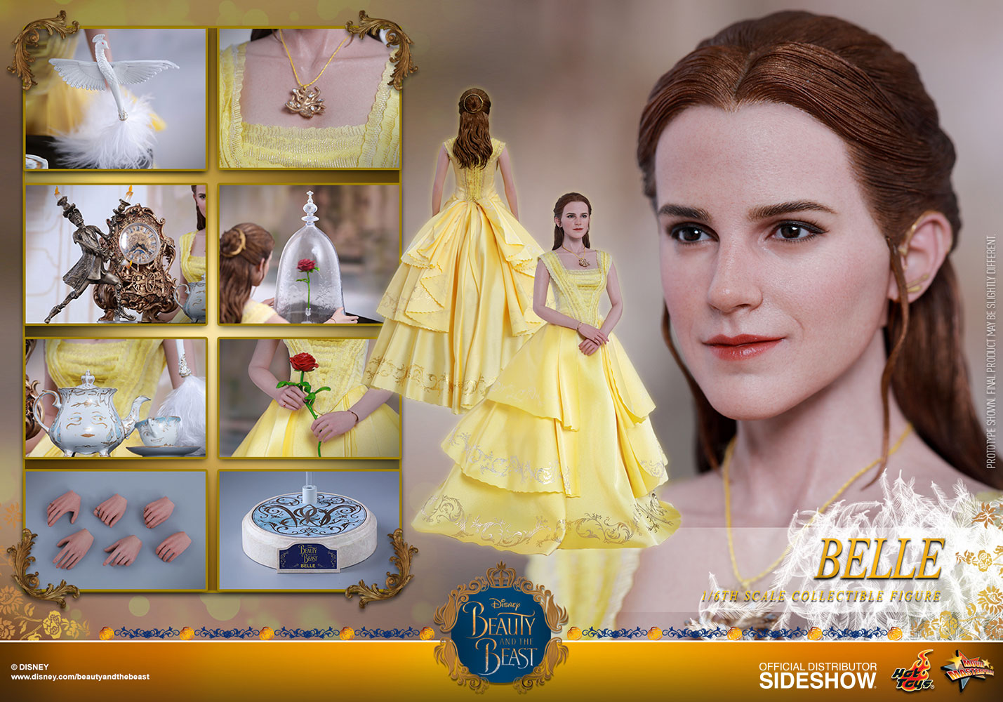 1/6 Emma Watson Head Sculpt Beauty and the Beast For 12" Hot Toys Phicen Figure 