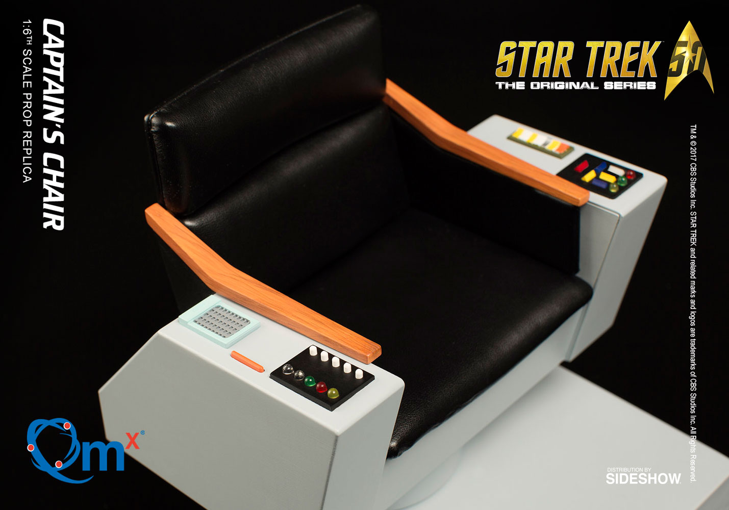 QUANTUM MECHANIX - STAR TREK TOS - CAPTAIN'S CHAIR FX REPLICA Star-trek-captains-chair-sixth-scale-qmx-903068-08