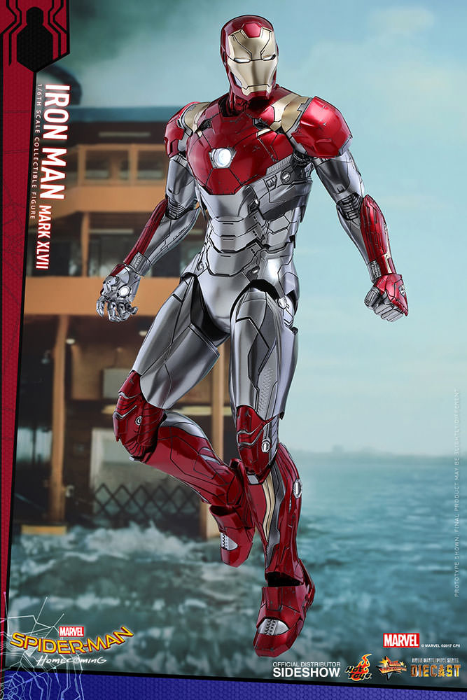 SPIDERMAN HOME COMING - IRON MAN  Mark XLVII (Diecast) Marvel-spider-man-homecoming-iron-man-mark-xlvii-sixth-scale-hot-toys-903079-01