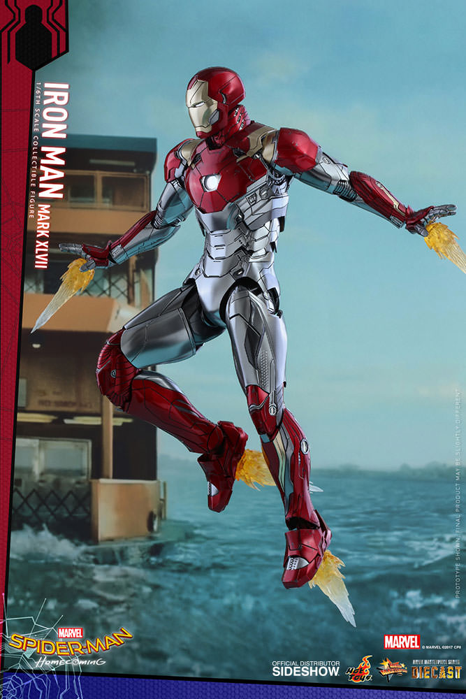 SPIDERMAN HOME COMING - IRON MAN  Mark XLVII (Diecast) Marvel-spider-man-homecoming-iron-man-mark-xlvii-sixth-scale-hot-toys-903079-03