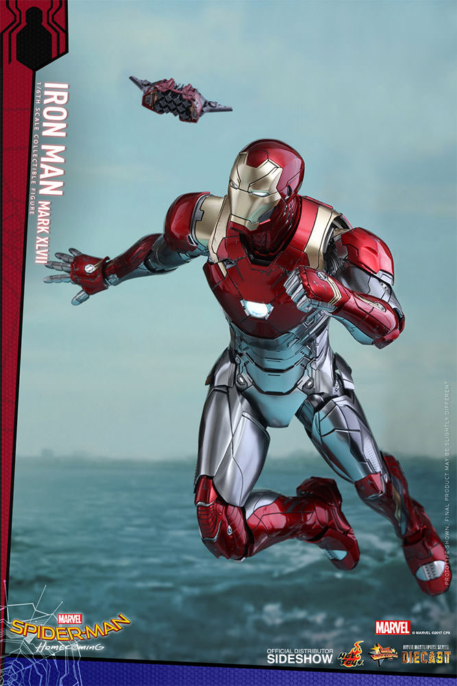 SPIDERMAN HOME COMING - IRON MAN  Mark XLVII (Diecast) Marvel-spider-man-homecoming-iron-man-mark-xlvii-sixth-scale-hot-toys-903079-04