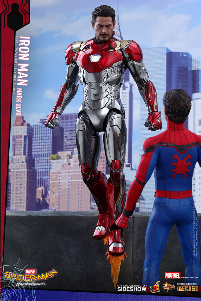 SPIDERMAN HOME COMING - IRON MAN  Mark XLVII (Diecast) Marvel-spider-man-homecoming-iron-man-mark-xlvii-sixth-scale-hot-toys-903079-08