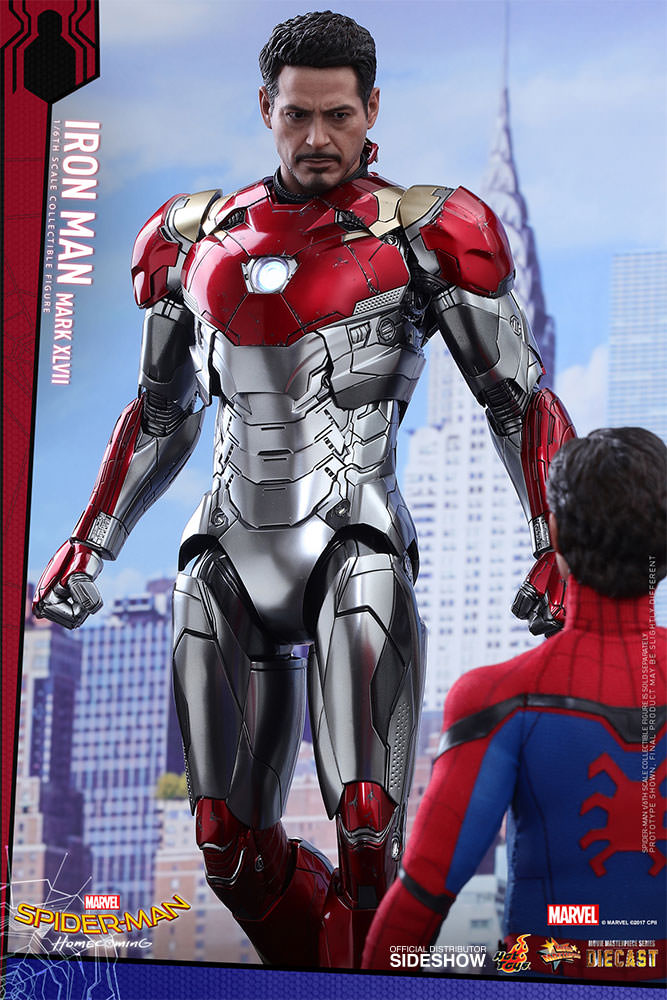 SPIDERMAN HOME COMING - IRON MAN  Mark XLVII (Diecast) Marvel-spider-man-homecoming-iron-man-mark-xlvii-sixth-scale-hot-toys-903079-09