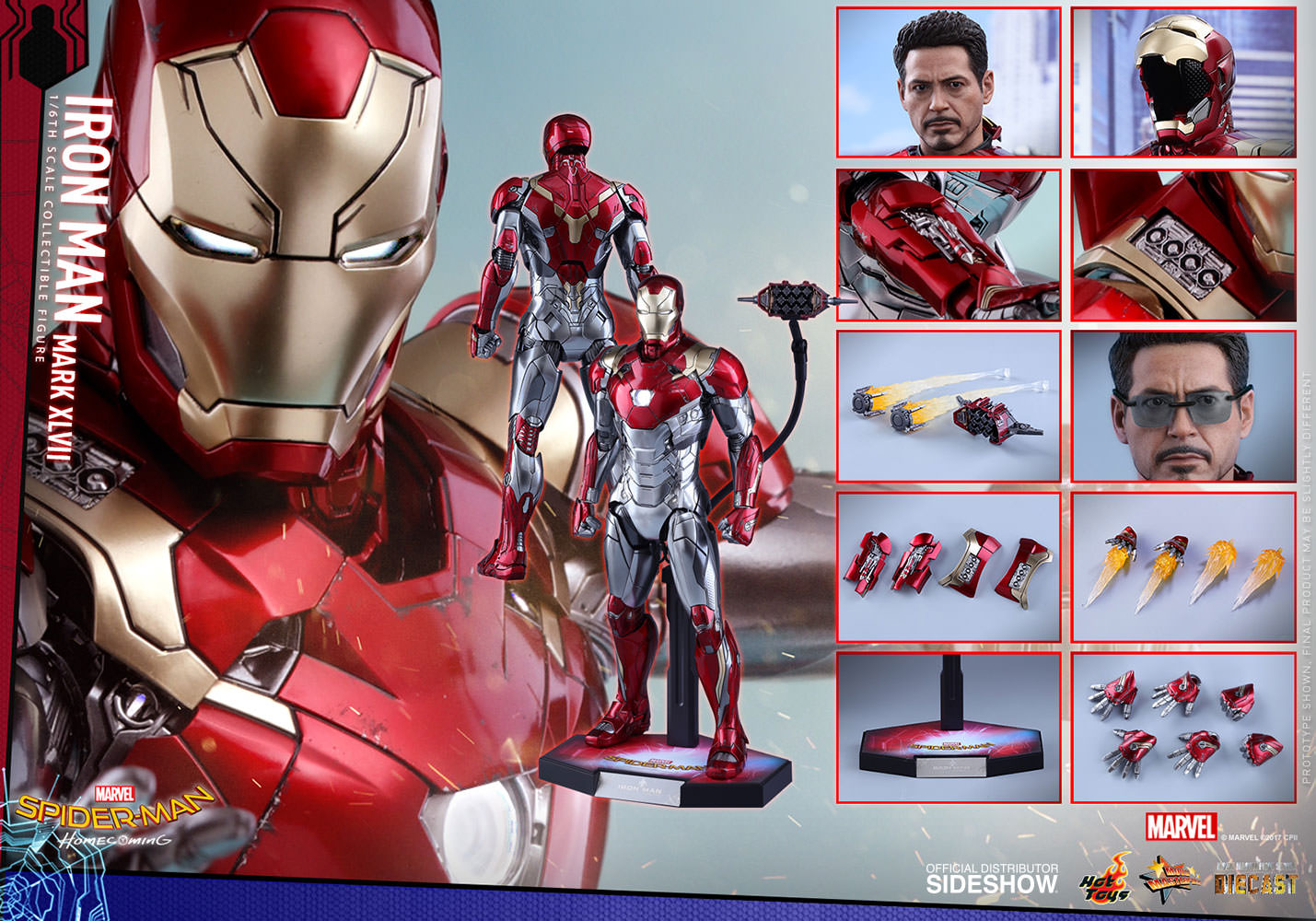 SPIDERMAN HOME COMING - IRON MAN  Mark XLVII (Diecast) Marvel-spider-man-homecoming-iron-man-mark-xlvii-sixth-scale-hot-toys-903079-22
